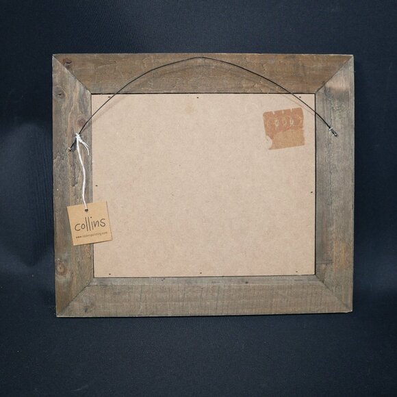 Momma Is The Queen Burlap Print With Distressed Black Frame 10.5"x12" By Collins - Picture 2 of 5